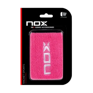 Blister pack of 2 NOX pink-white wristbands