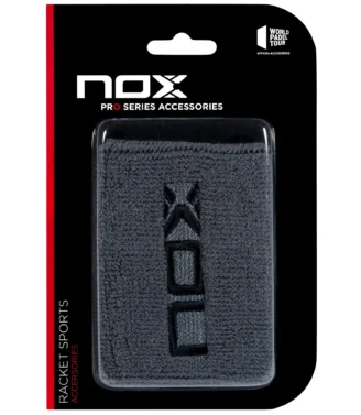 Blister pack of 2 NOX wristbands, grey-black