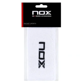Blister pack of 2 NOX Long Wristbands, White-Black