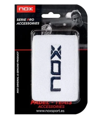 Blister pack of 2 NOX wristbands, white-blue