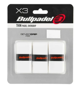 Pack 3 Bullpadel Thin White Overgrips