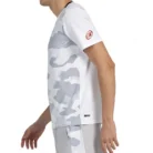 Camiseta-Bullpadel-Esgos-Blanco-Lateral-Logo-Rojo