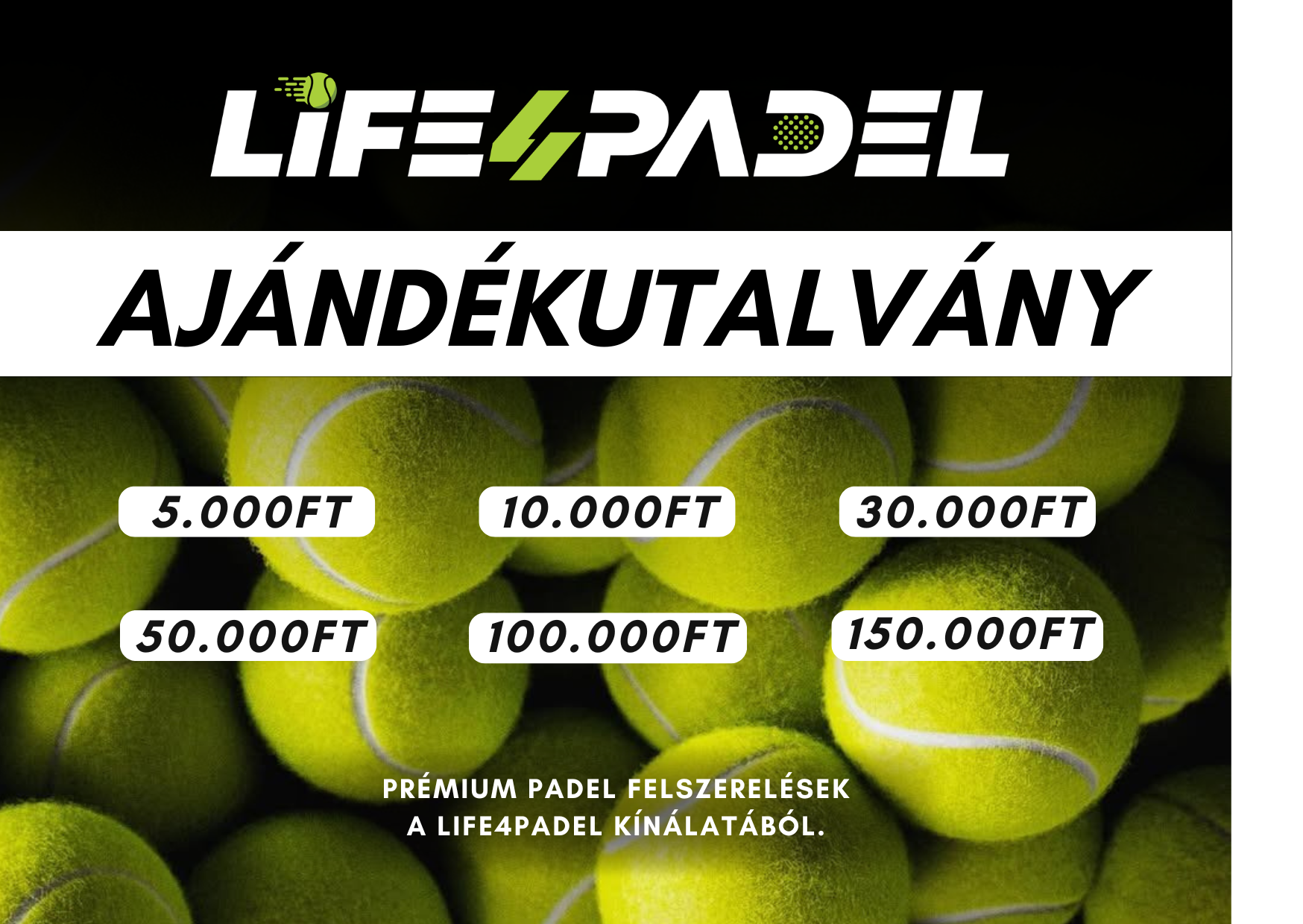 Life4Padel Ajándékutalvány